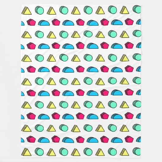 ネオカラフルメンフィススタイルパターン02 フリースブランケット (正面)