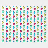 ネオカラフルメンフィススタイルパターン02 フリースブランケット (正面(横))