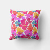 ネオカラフルモダンン花柄 クッション (裏面)