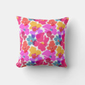 ネオカラフルモダンン花柄 クッション (正面)