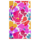 ネオカラフルモダンン花柄 スモールペーパーバッグ (裏面)