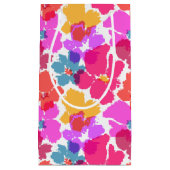 ネオカラフルモダンン花柄 スモールペーパーバッグ (正面)