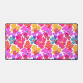 ネオカラフルモダンン花柄 デスクマット (正面)