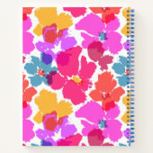 ネオカラフルモダンン花柄 ノートブック (裏面)