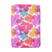 ネオカラフルモダンン花柄 バスマット (正面縦)