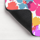 ネオカラフルモダンン花柄 マウスパッド (コーナー)