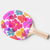 ネオカラフルモダンン花柄 卓球ラケット (横)