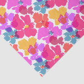 ネオカラフルモダンン花柄 薄葉紙 (詳細)