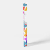 ネオカラフルモダンン花柄 iPhoneケース (左側面)