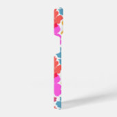 ネオカラフルモダンン花柄 iPhoneケース (右側面)