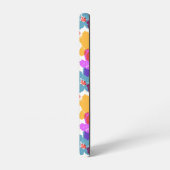 ネオカラフルモダンン花柄 SAMSUNG GALAXYケース (左側面)