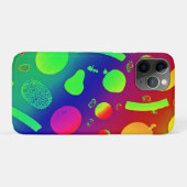 ネオカラフル鮮やかフルーツパターンアート Case-Mate iPhoneケース (裏面(横))