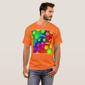 ネオカラフル鮮やかフルーツパターンアート Tシャツ (正面フル)