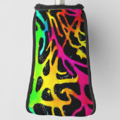 ネオカラフル(ばちゃばちゃ)跳ねる絵を描デザイン ゴルフヘッドカバー (回転90)