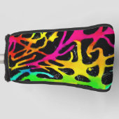 ネオカラフル(ばちゃばちゃ)跳ねる絵を描デザイン ゴルフヘッドカバー (正面)