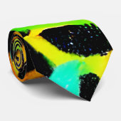 ネオカラフル(ばちゃばちゃ)跳ねる絵を描デザイン ネクタイ (ロール)