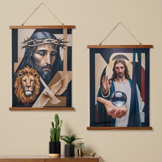 ネオキュビズムのエレガンスAトリビュートタペストリー 吊り下げ型タペストリー (非対称)