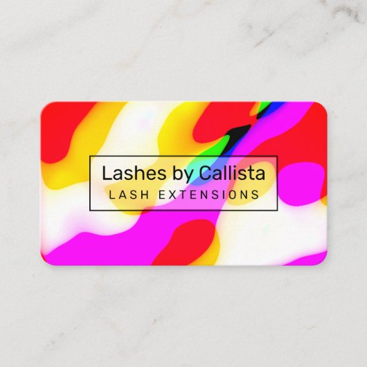 ネオクールモダンン液幾何学的パターン 名刺 (正面)