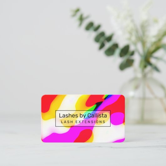 ネオクールモダンン液幾何学的パターン 名刺 (スタンド正面)