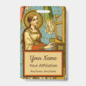 ネオゴシック ローマの聖セシリア（詳細；BNG 02） バッジ (裏面)