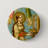 ネオゴシック ローマの聖セシリア(詳細;BNG 02) 缶バッジ (正面)