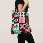 ネオジオジオメトリパターングラフィックデザイン トートバッグ (クローズアップ)