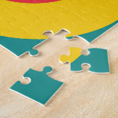 ネオジオメトリックカラフルシェイプイラストレーション ジグソーパズル (側面)