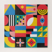 ネオジオメトリックカラフルシェイプイラストレーション ジグソーパズル (横)