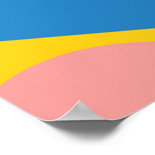 ネオジオメトリックカラフルシェイプイラストレーション ポスター (角)