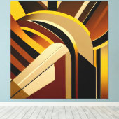 ネオジオ幾何モダンデザイン キャンバスプリント (インサイチュ (ウッドフロア))