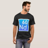 ネオジム Nd 周期表 元素 磁力 Tシャツ (正面フル)