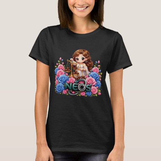 ネオスカワイイてんびん座 Tシャツ (正面)