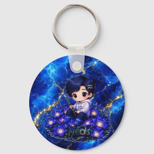 ネオスカワイイ十二星座アクエリアス キーホルダー (正面)