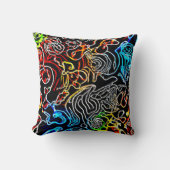 ネオスタイリッシュンカラフルパターン形状 クッション (正面)