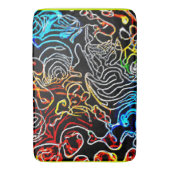 ネオスタイリッシュンカラフルパターン形状 バスマット (正面縦)