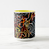 ネオスタイリッシュンカラフルパターン形状 マグカップ (中央)