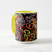 ネオスタイリッシュンカラフルパターン形状 マグカップ (正面左)