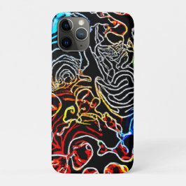 ネオスタイリッシュンカラフルパターン形状 iPhone 11 PROケース