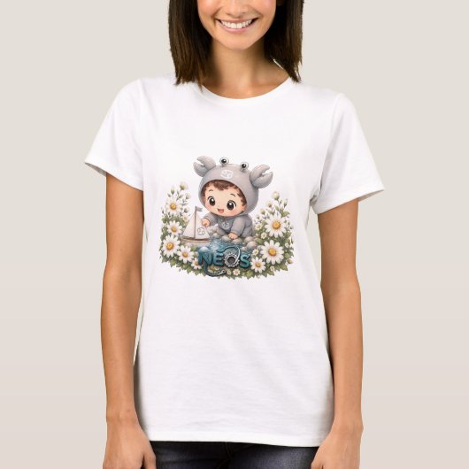 ネオス かわいい かに座 Tシャツ (正面)