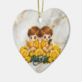 ネオス かわいい ふたご座 セラミックオーナメント (左)
