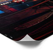 ネオニールサイバーパンク抽象芸術ネオンライトシティ ポスター (角)