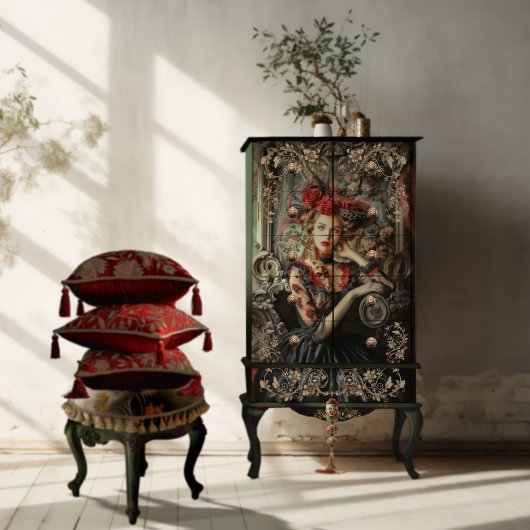 ネオビクトリアンゴシックダークエレガンスポートレートアート 薄葉紙