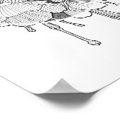 ネオボタニカル明るい赤紫色フラワーポスター ポスター (角)