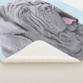 ネオポリタン·マスチフ絵画のオリジナル·ドッグ·アート シェルパブランケット (3/4)