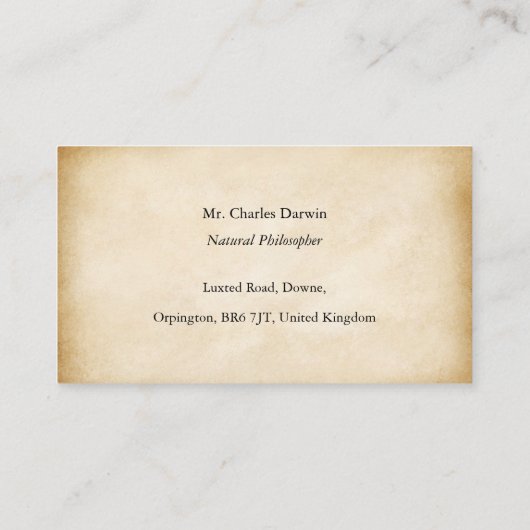 ネオマッビクトリアンプ通パーソナライズされた話カード 名刺 (裏面)