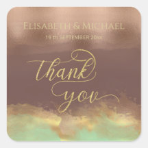 ネオミントシナモンバラ金ゴールド箔水彩