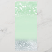 ネオミントシルバー シックなグリッター トレンディーなカリグラフィー メニュー (裏面)