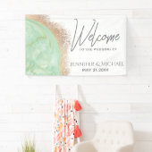 ネオミントバラ金ゴールド大理石瑪瑙の書道 横断幕 (インサイチュ)