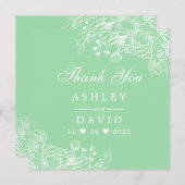 ネオミントホワモダンイトフローラサンキューカード サンキューカード (正面/裏面)