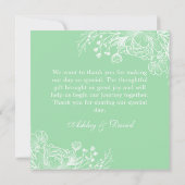 ネオミントホワモダンイトフローラサンキューカード サンキューカード (裏面)